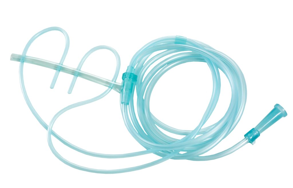 Cewnik do podawania tlenu przez nos, regulowany